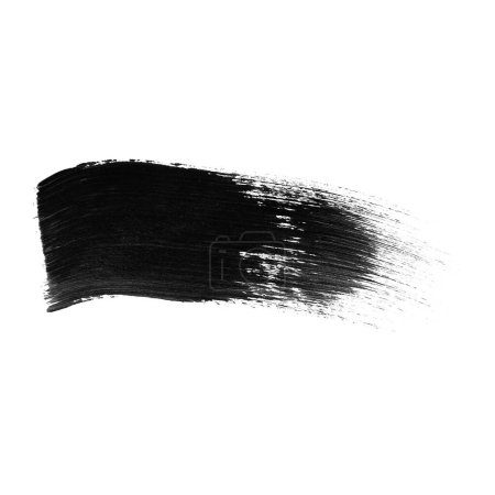 Black brush stroke isolated on a white background. Stock design element.