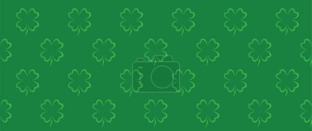 Illustration for Clovers leave, flower. Four leaf clover leaves. Love lucky day. vector icon, Irish shamrock background. Happy St Patrick's Day or St paddy's day pattern. Saint Patricks day. Drawing spring time. - Royalty Free Image