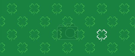 Illustration for Clovers leave, flower. Four leaf clover leaves. Love lucky day. vector icon, Irish shamrock background. Happy St Patrick's Day or St paddy's day pattern. Saint Patricks day. Drawing spring time. - Royalty Free Image