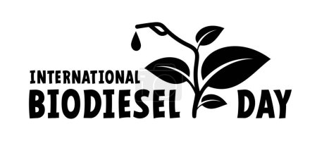 Illustration for International biodiesel day. For Cartoon green bio, eco, gasoline. Gas pump nozzle. Canisters or jerry can symbol. Fuel tank for transporting and storing petrol. Can jerrycan, canister, Motor oil. - Royalty Free Image