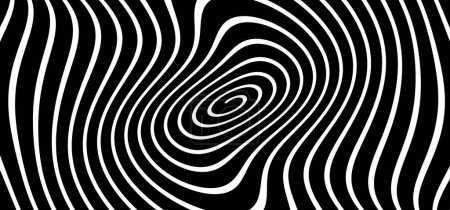 Ilustración de Hipnosis, patrón de línea espiral hipnótica. Patrulla de círculos. Voluta, espiral. Elemento túnel circular. Ilusión óptica psicodélica. Concepto de líneas concéntricas. Radial, rayos espirales, onda. Circular, giratorio. - Imagen libre de derechos