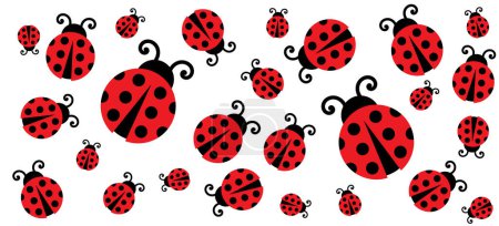 Illustration for Pavement tile with ladybug Holland style.  In the Netherlands, the sidewalk tile with the ladybug is a symbol against "senseless violence". Often placed in places with a fatal outcome. - Royalty Free Image