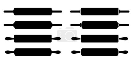 Illustration for Cartoon wooden rolling pin. rolling pin kitchen utensil. Rolling-pin for cooking. roller for foot. - Royalty Free Image