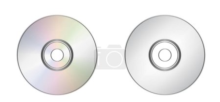 Cartoon cd rom. CD oder DVD und Cover. Leere Akte und Schmuckkästchen. Für Daten, Backup oder Software. CD-Hülle oder Box-Line-Muster. CD-Spieler hören Musik. dvd rw Aufnahme.
