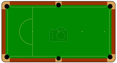 Illustration for Billiard balls for billiard triangle. Billiard table or snooker table with cues and balls rack. Pyramid of billiard balls for pool table with cue and ball. Sport game tools. Balls racks. Game rules. - Royalty Free Image