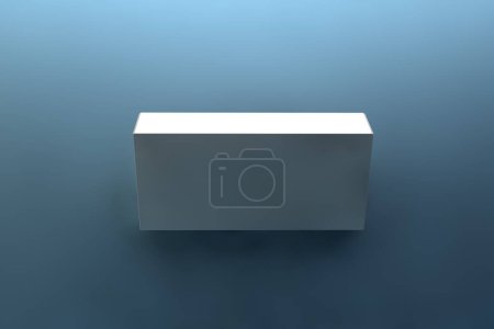 Photo for Realistic White Package Box. For Software, electronic device and other products. 3D illustration. - Royalty Free Image