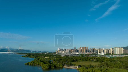 Photo for Shenzhen ,China - Circa 2022:  Aerial view of landscape in Shenzhen city,China - Royalty Free Image