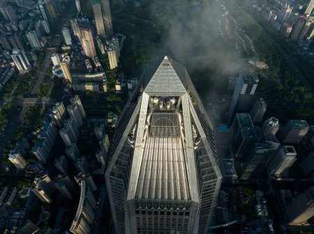 Téléchargez les photos : Vue aérienne du centre financier de ping à Shenzhen, en Chine - en image libre de droit