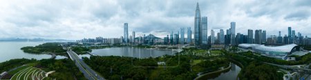 Foto de Vista panorámica aérea del paisaje en la ciudad de Shenzhen, China - Imagen libre de derechos