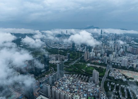 Photo for Aerial  view of landscape in shenzhen city, China - Royalty Free Image