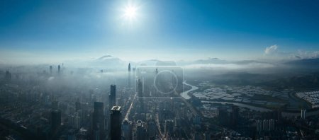 Photo for Aerial view of landscape in shenzhen city, China - Royalty Free Image
