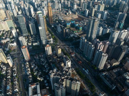 Photo for Shenzhen ,China - Circa 2022: Aerial view of landscape in Shenzhen city, China - Royalty Free Image