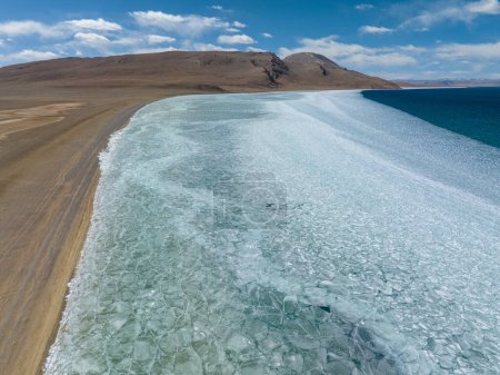 Photo for Aerial view of beautiful lagoon in Tibet,China - Royalty Free Image