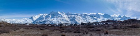 Foto de Vista panorámica de glaciares y montañas de nieve en el Tíbet, China - Imagen libre de derechos