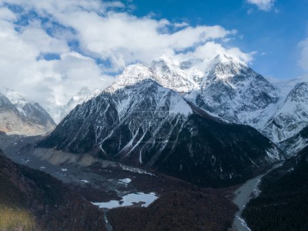 Photo for Aerial view of beautiful high altitude snow mountains  in Tibet,China - Royalty Free Image