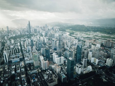 Photo for Shenzhen ,China - May 29, 2022: Aerial view of landscape in shenzhen city, China - Royalty Free Image