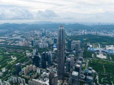 Photo for Shenzhen ,China - July 18,2022: Aerial view of landscape in Shenzhen city, China - Royalty Free Image