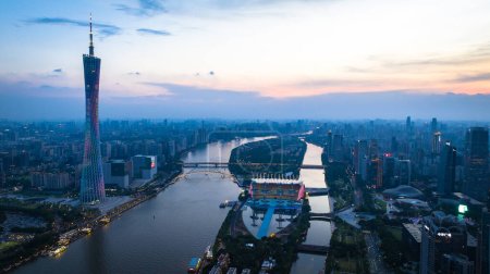 Photo for Guangzhou ,China - July 26,2023: Aerial view of landscape in Guangzhou city, China - Royalty Free Image