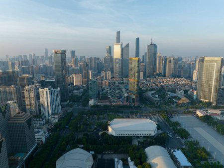 Photo for Guangzhou ,China - July 26,2023: Aerial view of landscape in Guangzhou city, China - Royalty Free Image