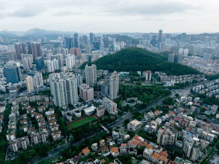 Photo for Shenzhen ,China - June 01,2022: Aerial view of landscape in Shenzhen city, China - Royalty Free Image