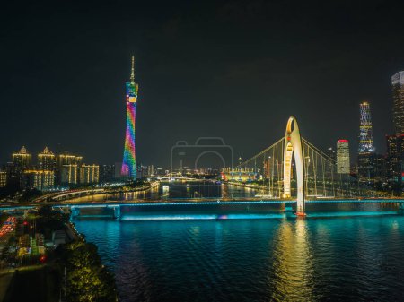 Photo for Guangzhou ,China - August 03,2023: Aerial view of landscape in Guangzhou city, China - Royalty Free Image