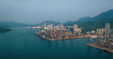 Photo for Shenzhen ,China - July 29,2022: Aerial view of Yantian international container terminal in Shenzhen city, China - Royalty Free Image