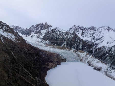 Photo for Aerial view of  high altitude glacier in tibet, China - Royalty Free Image