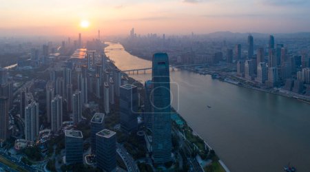 Photo for Guangzhou ,China -September 20,2023: Aerial view of landscape in Guangzhou city, China - Royalty Free Image