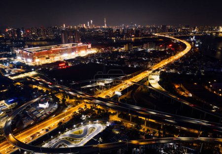 Foto de Guangzhou, China - Octubre 05,2023: Vista aérea del paisaje en la ciudad de Guangzhou, China - Imagen libre de derechos