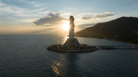 Photo for Guanyin statue at seaside in nanshan temple, hainan island , China. - Royalty Free Image