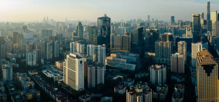 Foto de Vista panorámica aérea del paisaje en la ciudad de Guangzhou, China - Imagen libre de derechos
