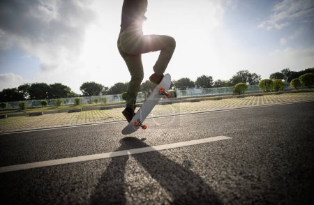 Skateboarder skateboarding outdoors in city