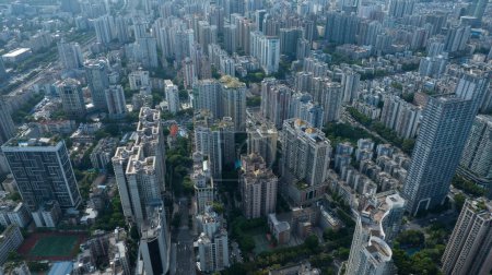 Foto de Vista aérea del paisaje en la ciudad de Guangzhou, China - Imagen libre de derechos