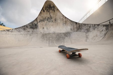 Photo for Modern concrete skatepark in city - Royalty Free Image
