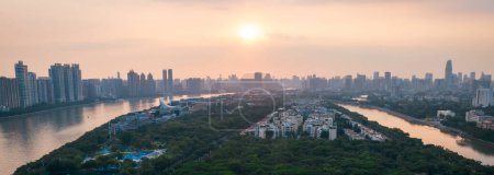 Photo for Aerial view of landscape in Guangzhou city, China - Royalty Free Image