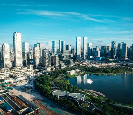 Vue aérienne du paysage dans la ville de Shenzhen, Chine