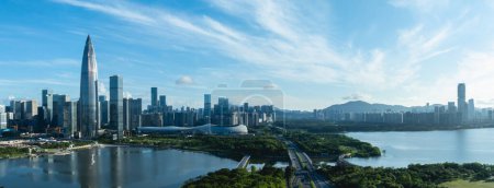 Luftaufnahme der Landschaft in der Stadt Shenzhen, China