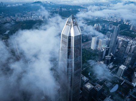 Photo for Aerial view of landscape in Shenzhen city, China - Royalty Free Image