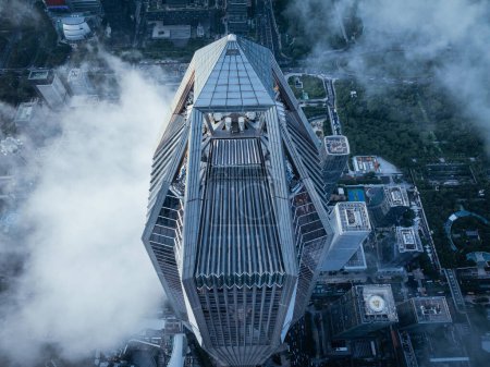 Vista aérea del paisaje en la ciudad de Shenzhen, China