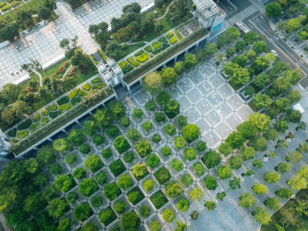 Photo for Aerial view of landscape in Shenzhen city,China - Royalty Free Image