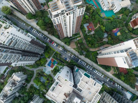 Téléchargez les photos : Vue aérienne de l'immeuble moderne en Chine - en image libre de droit