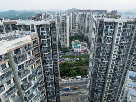 Foto de Vista aérea de la moderna casa de apartamentos en China - Imagen libre de derechos