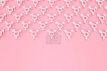 Photo for Transgender symbol simple graphic icon. 3D rendering. - Royalty Free Image