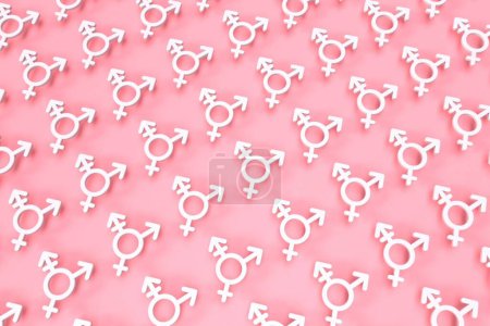 Photo for Transgender symbol simple graphic icon. 3D rendering. - Royalty Free Image