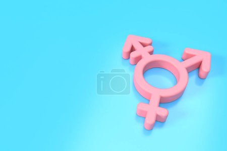 Foto de Símbolo transgénero icono gráfico simple. Renderizado 3D. - Imagen libre de derechos