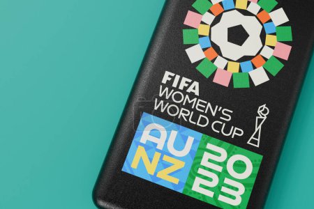 Foto de LONDRES, Reino Unido - Julio 2023: Fifa Womens world cup logo. Renderizado 3D. - Imagen libre de derechos
