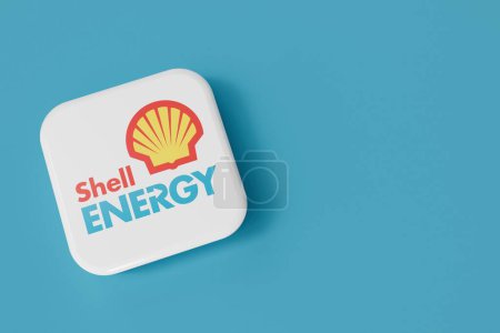 Photo for LONDON, UK - July 2023: Shall Energy gas and electricity energy supplier company logo. 3D Rendering. - Royalty Free Image