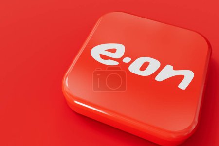 Photo for LONDON, UK - July 2023: E-on gas and electricity energy supplier company logo. 3D Rendering. - Royalty Free Image