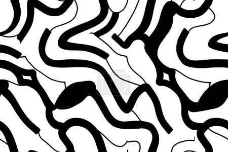 Ilustración de Patrón simple sin costura abstracta en blanco y negro. - Imagen libre de derechos