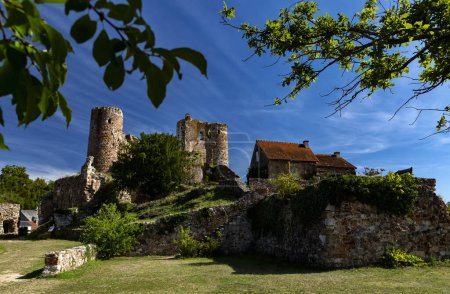 Photo for The ruins of Herisson Castle in summer, Allier, France - Royalty Free Image